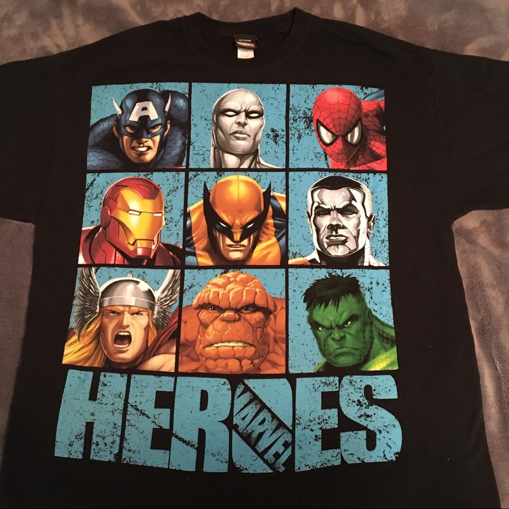 Marvel Heroes Character Headshots T-Shirt
